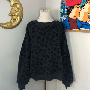 Old Navy Cheetah Sherpa Sweater